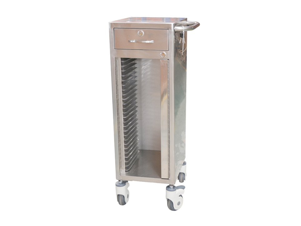 不锈钢病历夹车（25格）